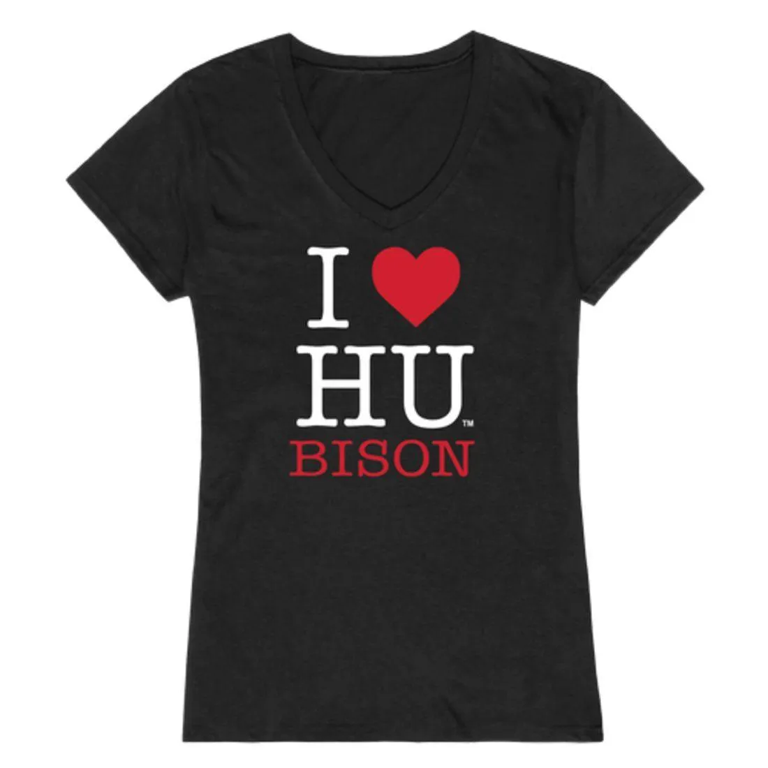 I Love Howard University Bison Womens T-Shirt