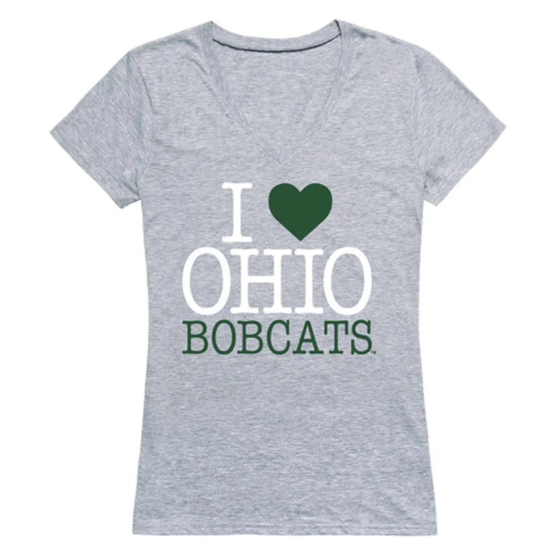 I Love Ohio University Bobcats Womens T-Shirt