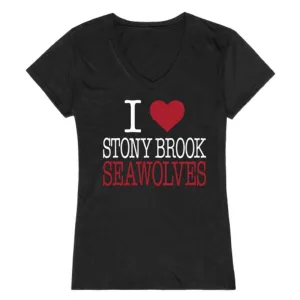 I Love Stony Brook University Seawolves Womens T-Shirt
