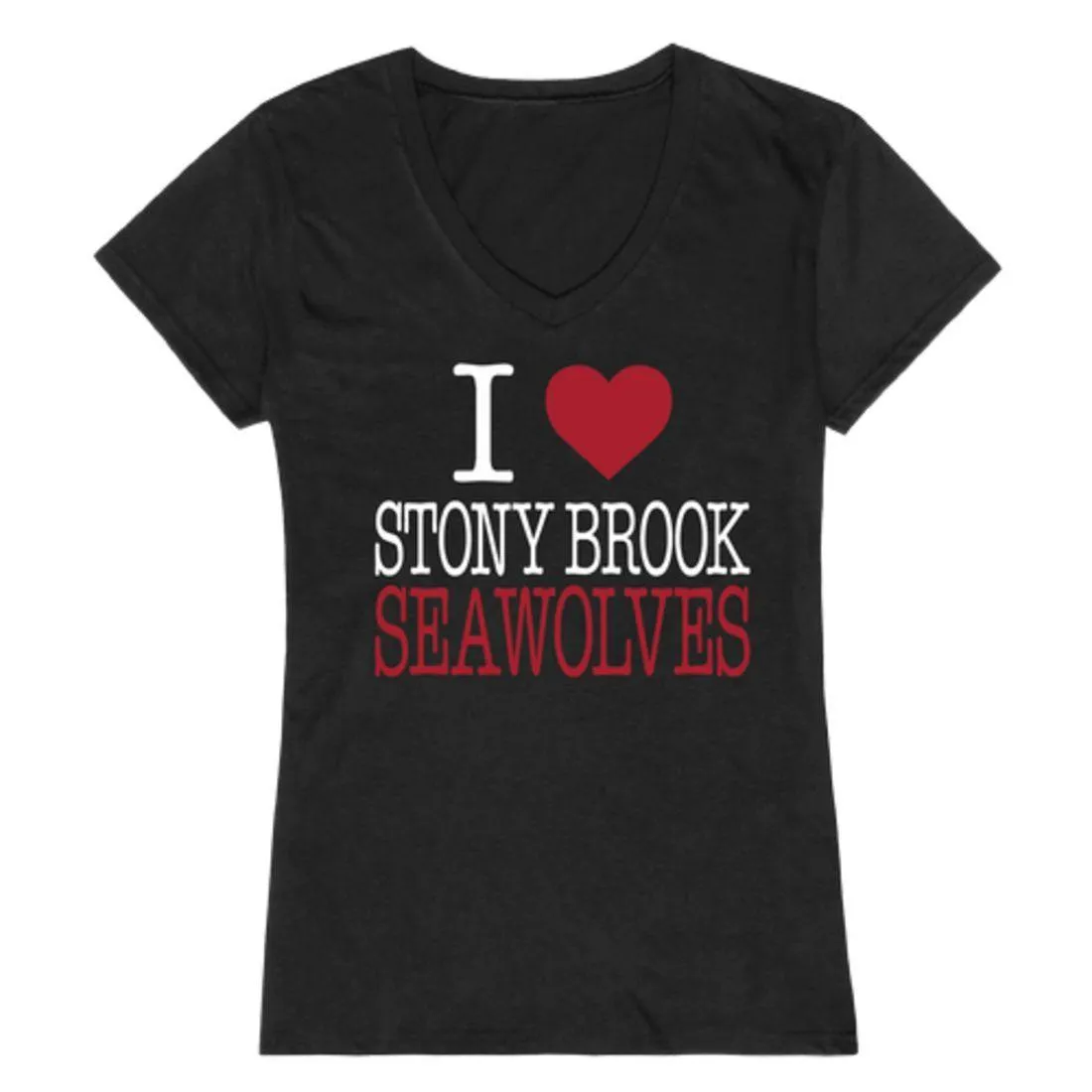I Love Stony Brook University Seawolves Womens T-Shirt