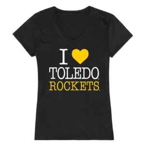 I Love University of Toledo Rockets Womens T-Shirt