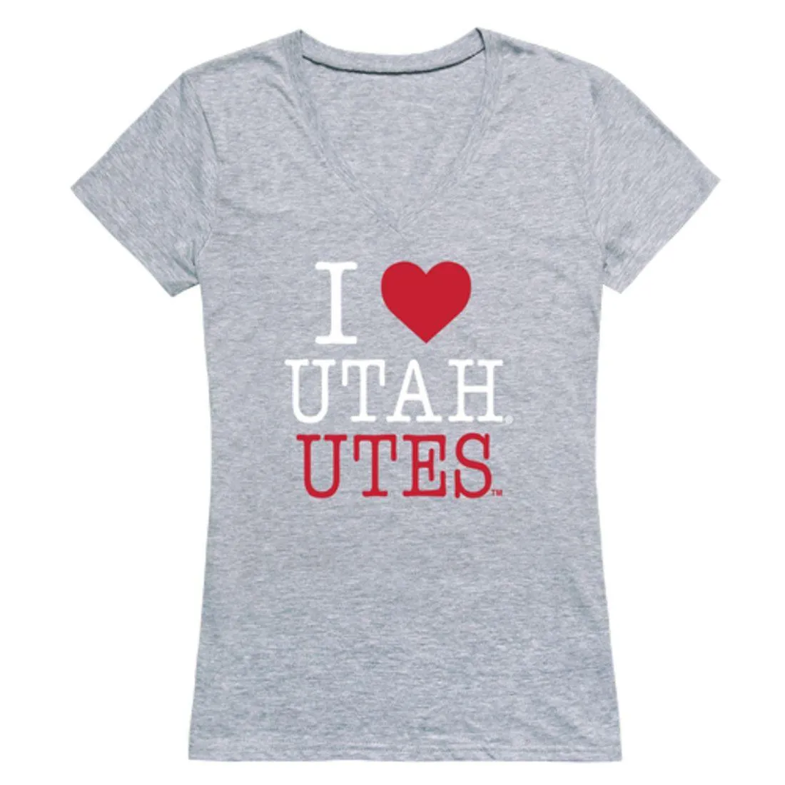 I Love University of Utah Utes Womens T-Shirt