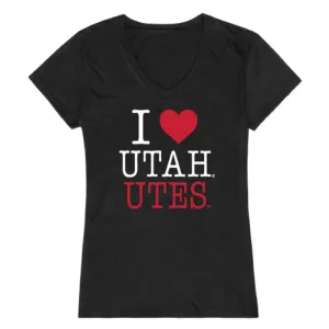 I Love University of Utah Utes Womens T-Shirt