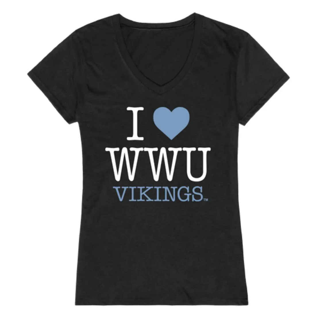 I Love WWU Western Washington University Vikings Womens T-Shirt