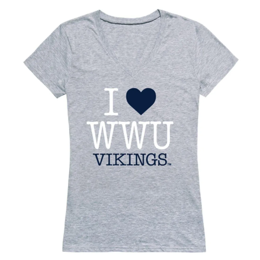 I Love WWU Western Washington University Vikings Womens T-Shirt