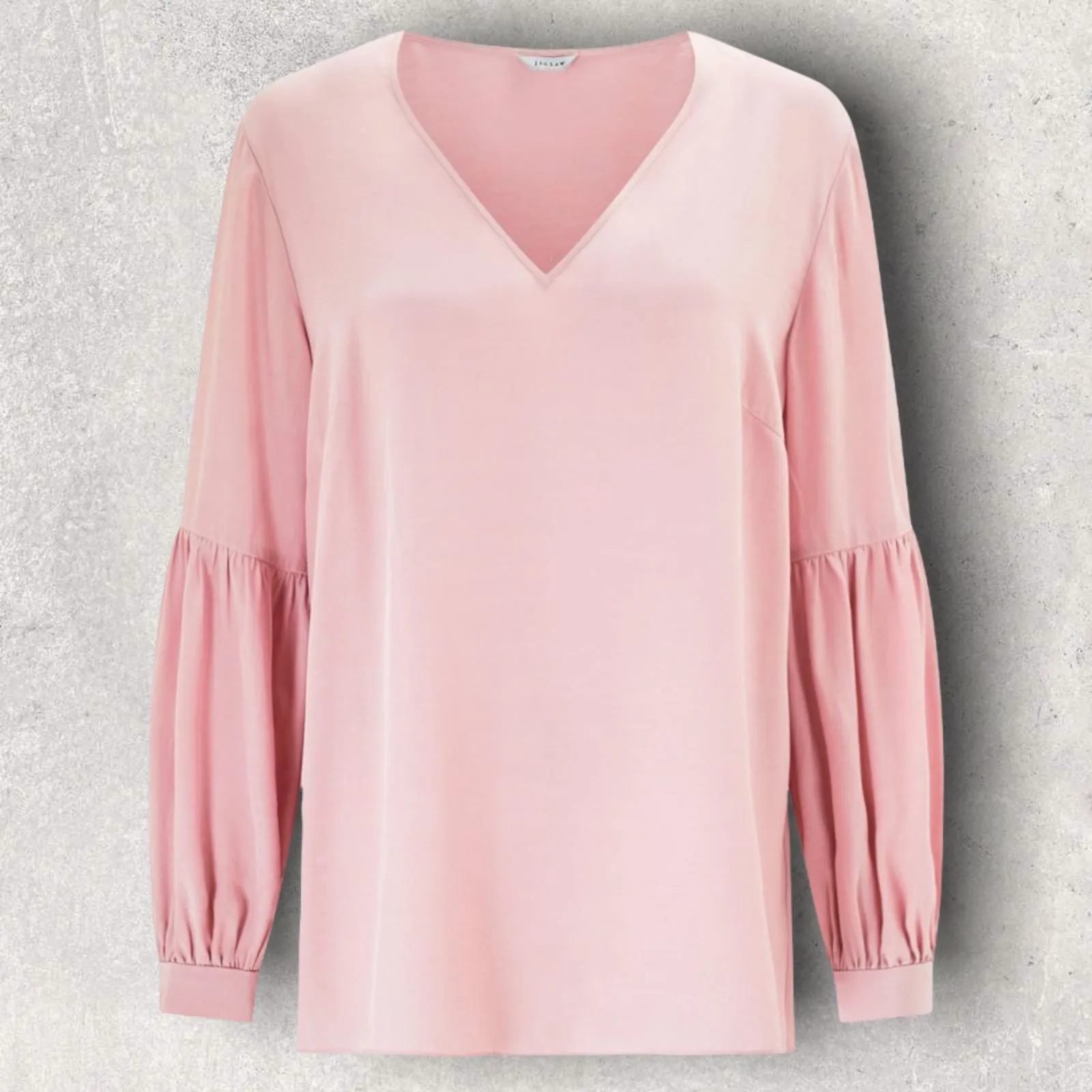 Jigsaw Bishop Sleeve Top, Pink Orchid UK 8  US 4 EU 36