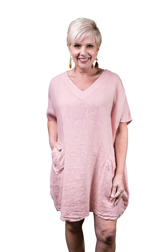 Juniper Linen Diagonal Pocket Dress - FINAL SALE