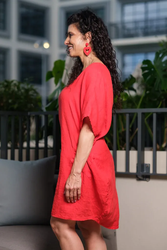 Juniper Linen Diagonal Pocket Dress - FINAL SALE