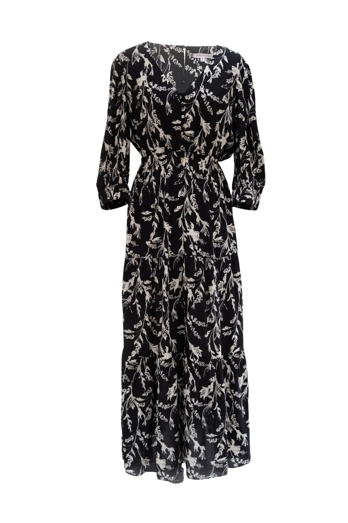 Kalmia Maxi in Black & White Sketch Floral