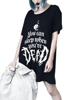 Killstar Dead Sleepy Sleep Ladies T-Shirt (Large to 2XL)