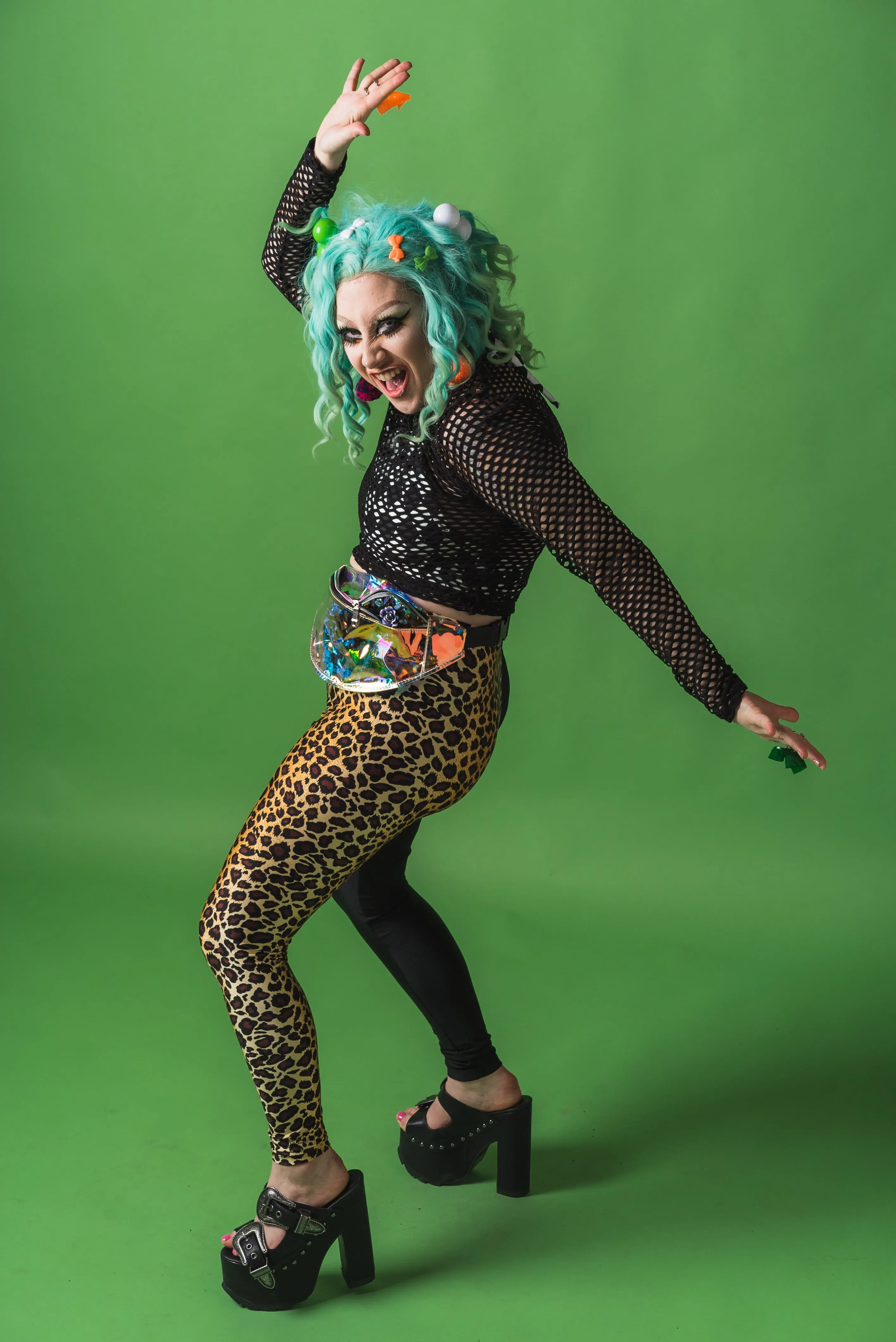Leopard Black Two Face Leggings
