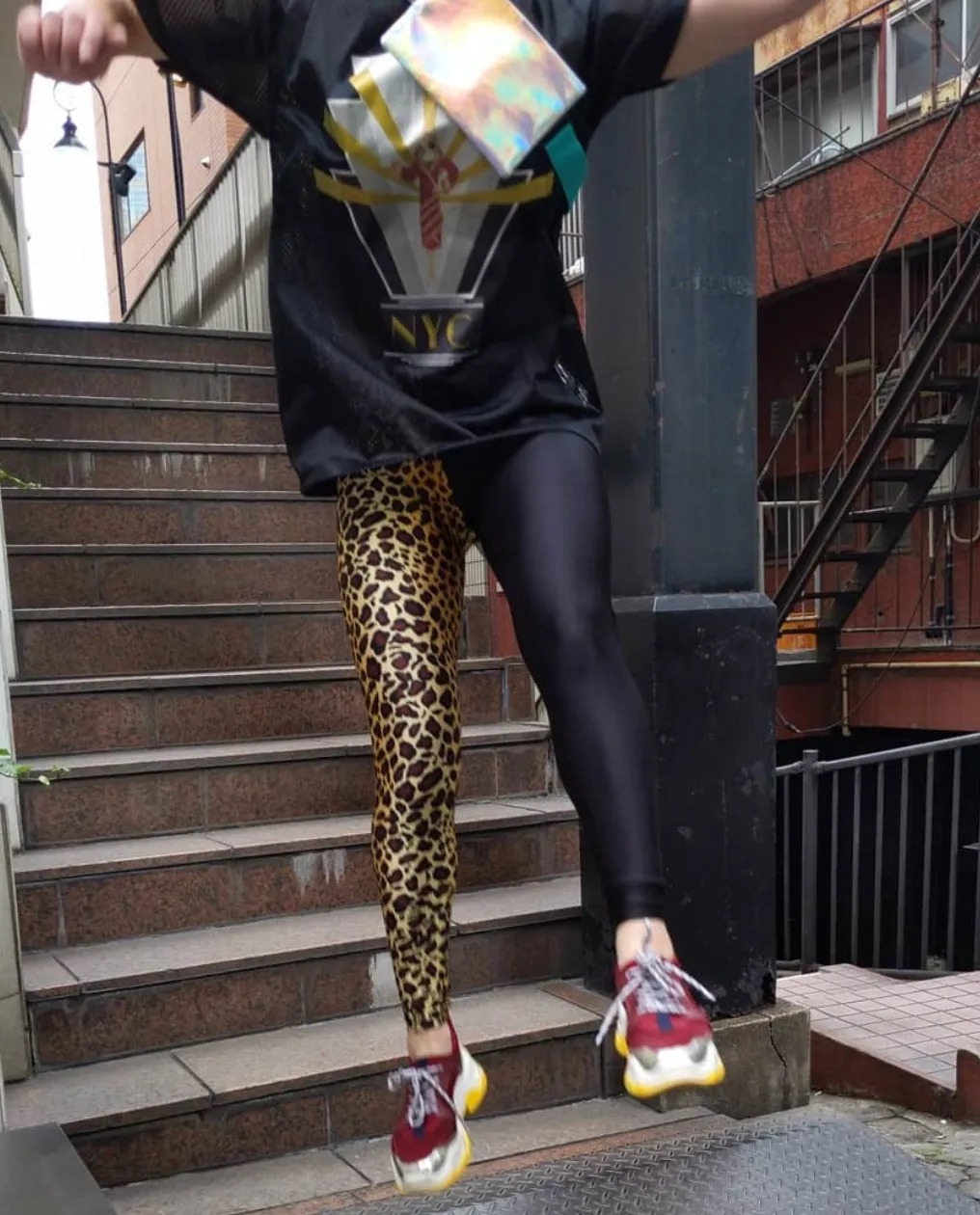 Leopard Black Two Face Leggings