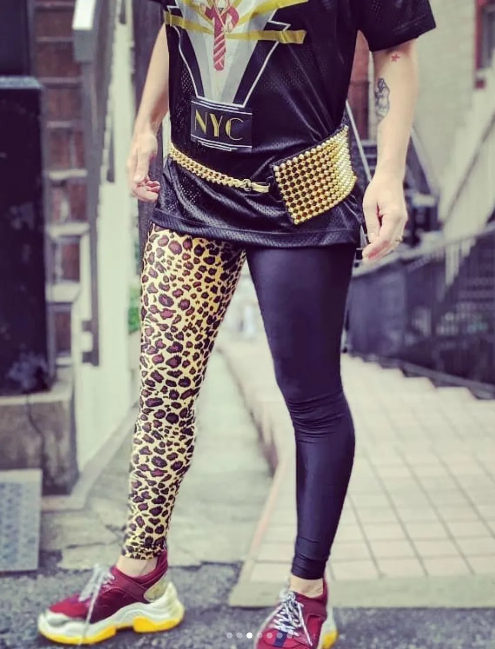 Leopard Black Two Face Leggings