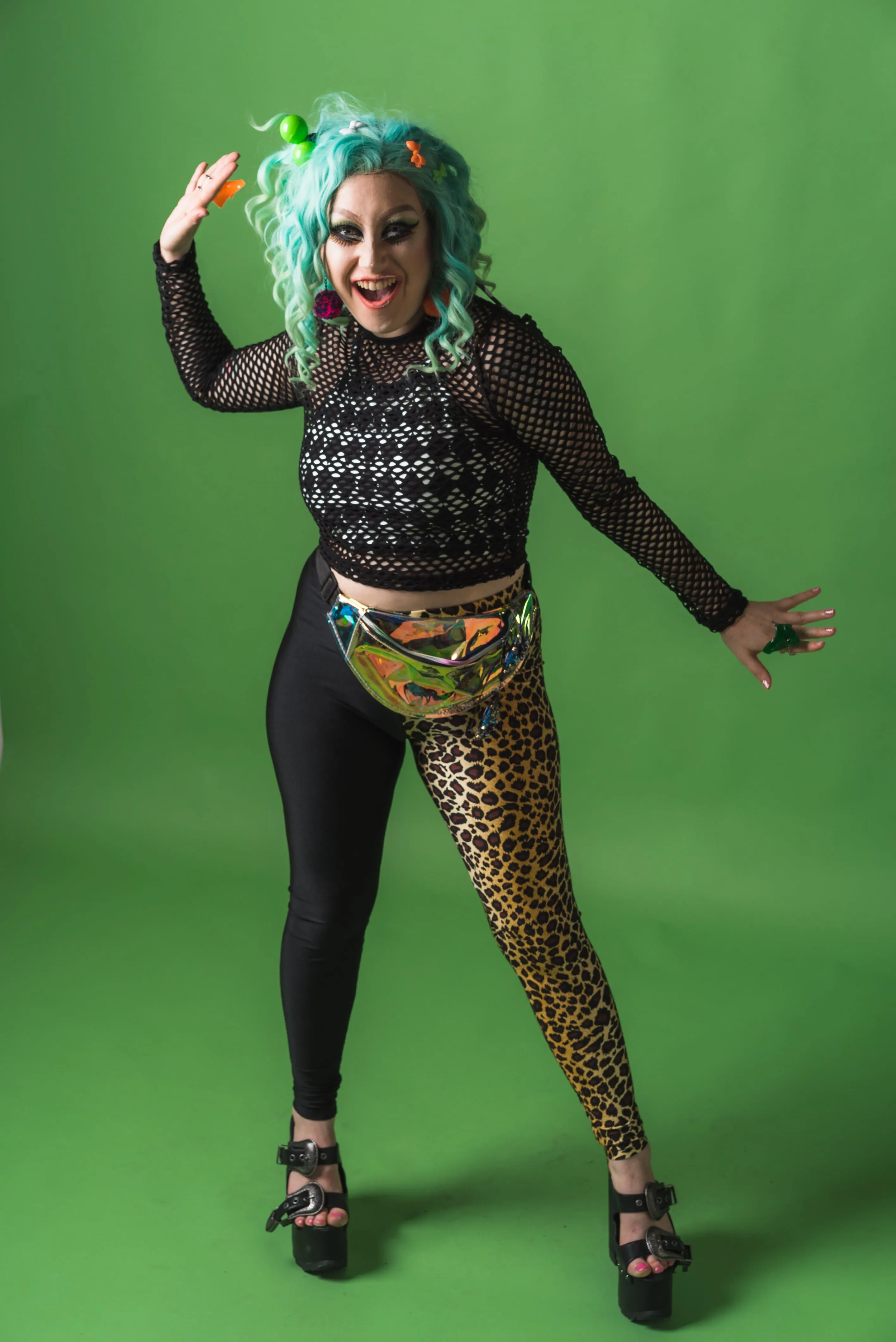 Leopard Black Two Face Leggings