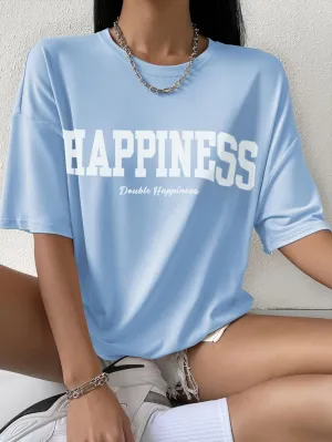Letter Graphic Drop Shoulder Tee