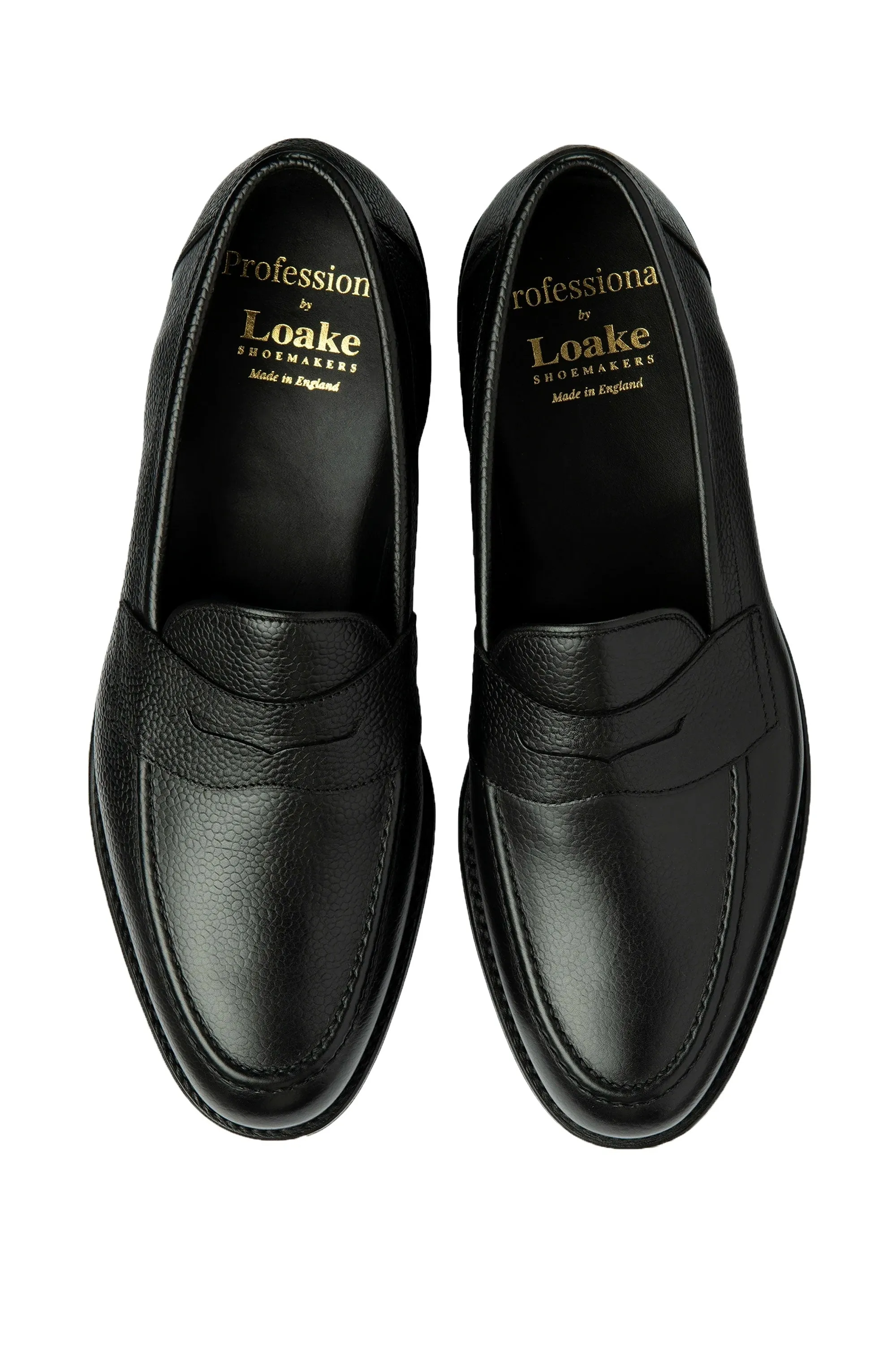 Loake Imperial Black Saddle Loafer Black