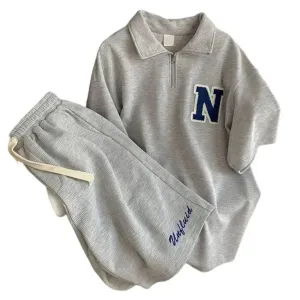 Loose Short Sleeve T-shirt Shorts Jogger Outfit