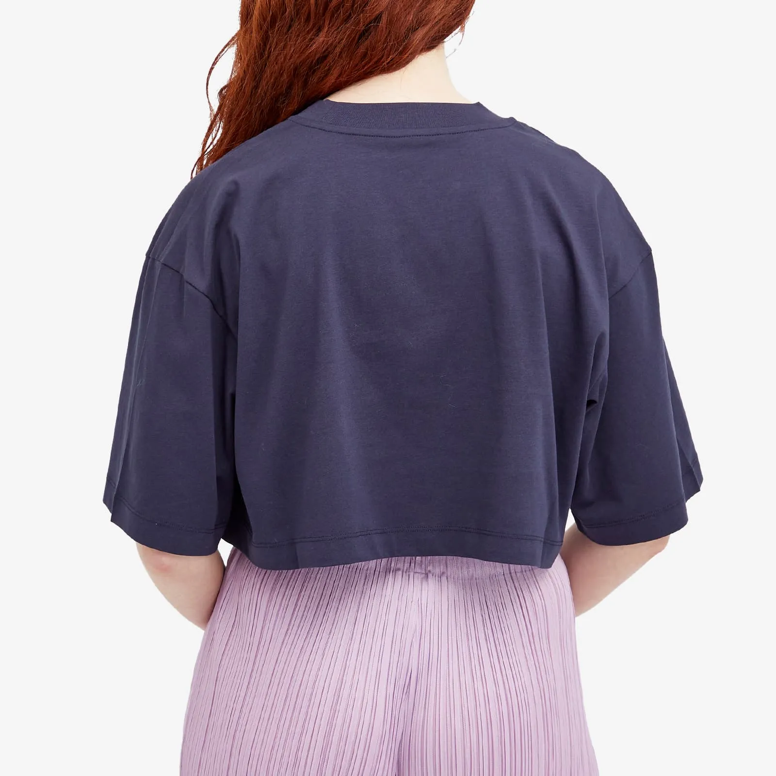 Marni Cropped Logo T-Shirt in Blueblack