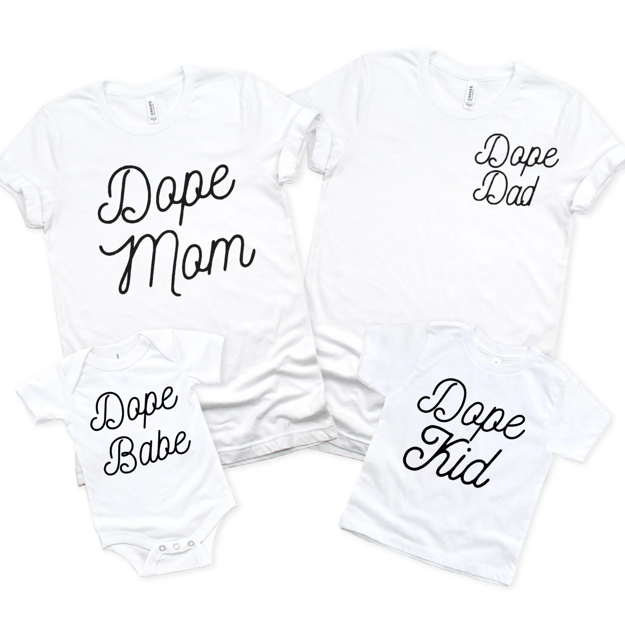 Matching Couple Outfits - Dope Family Collection (White)
