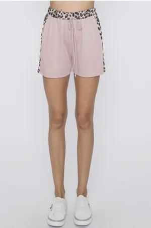 Mauve Shorts w/Animal Print Detail - #7278-7283