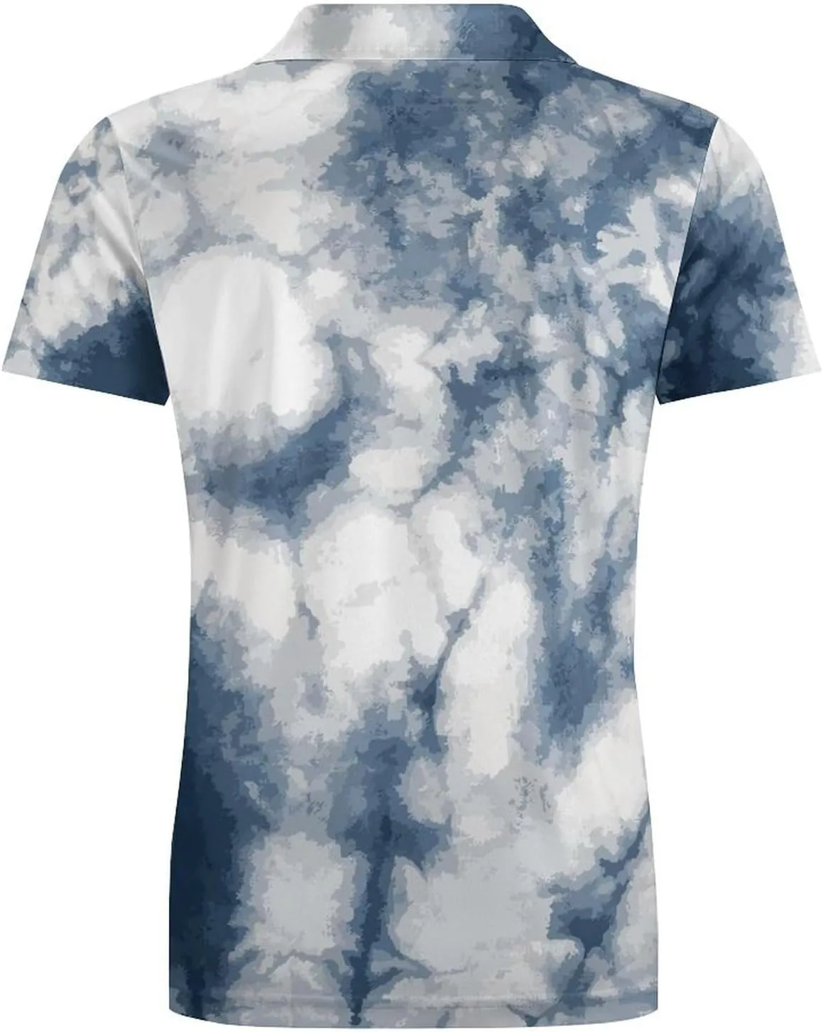 Men's Abstract Style of Tie Dye Polo Shirts Short Sleeve Cool Golf Shirt Quick-Dry Activewear Polos