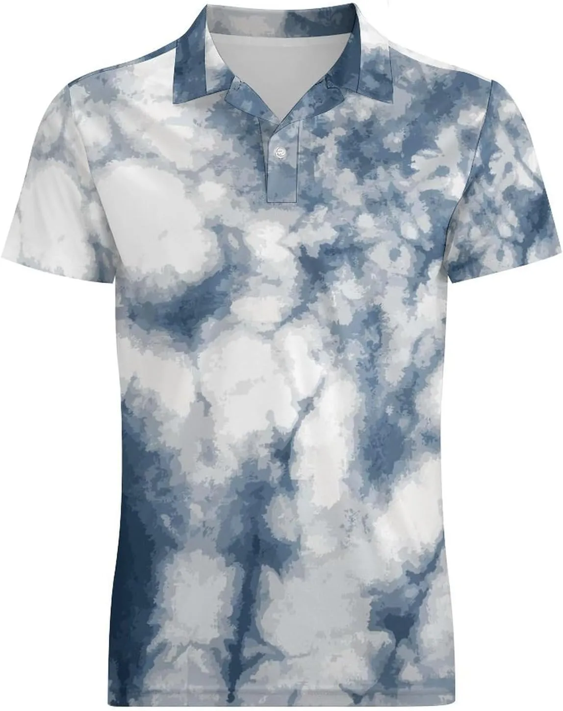 Men's Abstract Style of Tie Dye Polo Shirts Short Sleeve Cool Golf Shirt Quick-Dry Activewear Polos