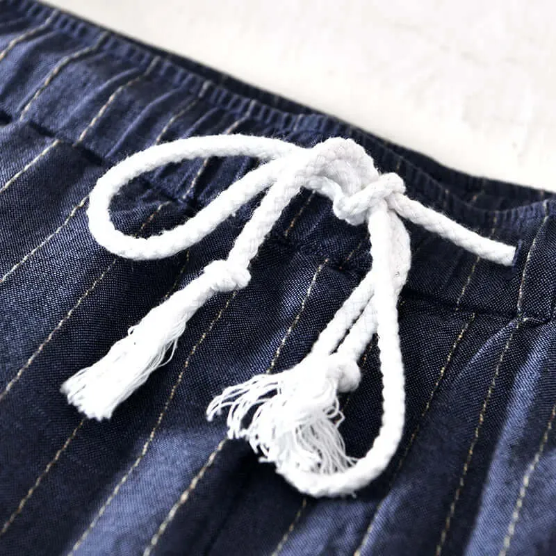 Men's Linen Blend Casual Summer Shorts