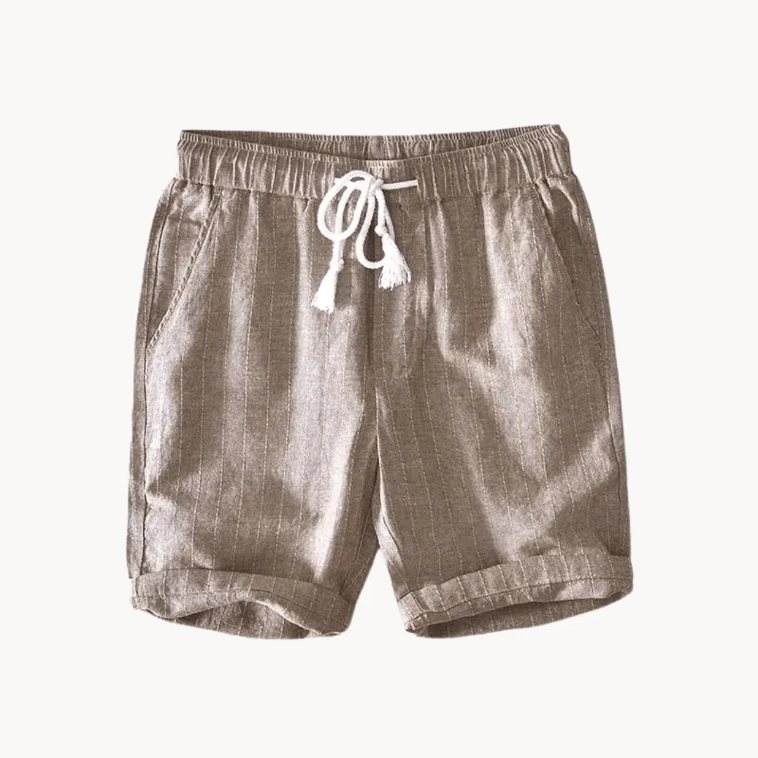Men's Linen Blend Casual Summer Shorts