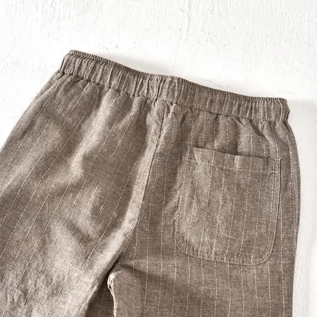 Men's Linen Blend Casual Summer Shorts