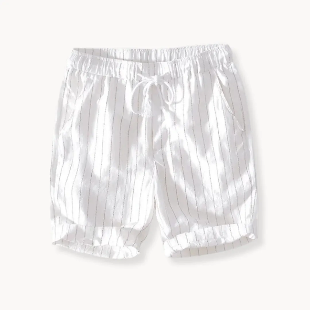 Men's Linen Blend Casual Summer Shorts