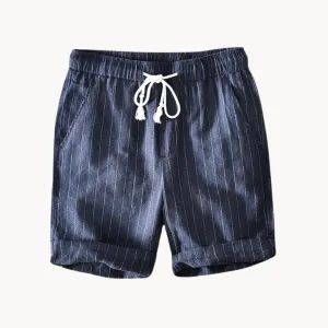 Men's Linen Blend Casual Summer Shorts