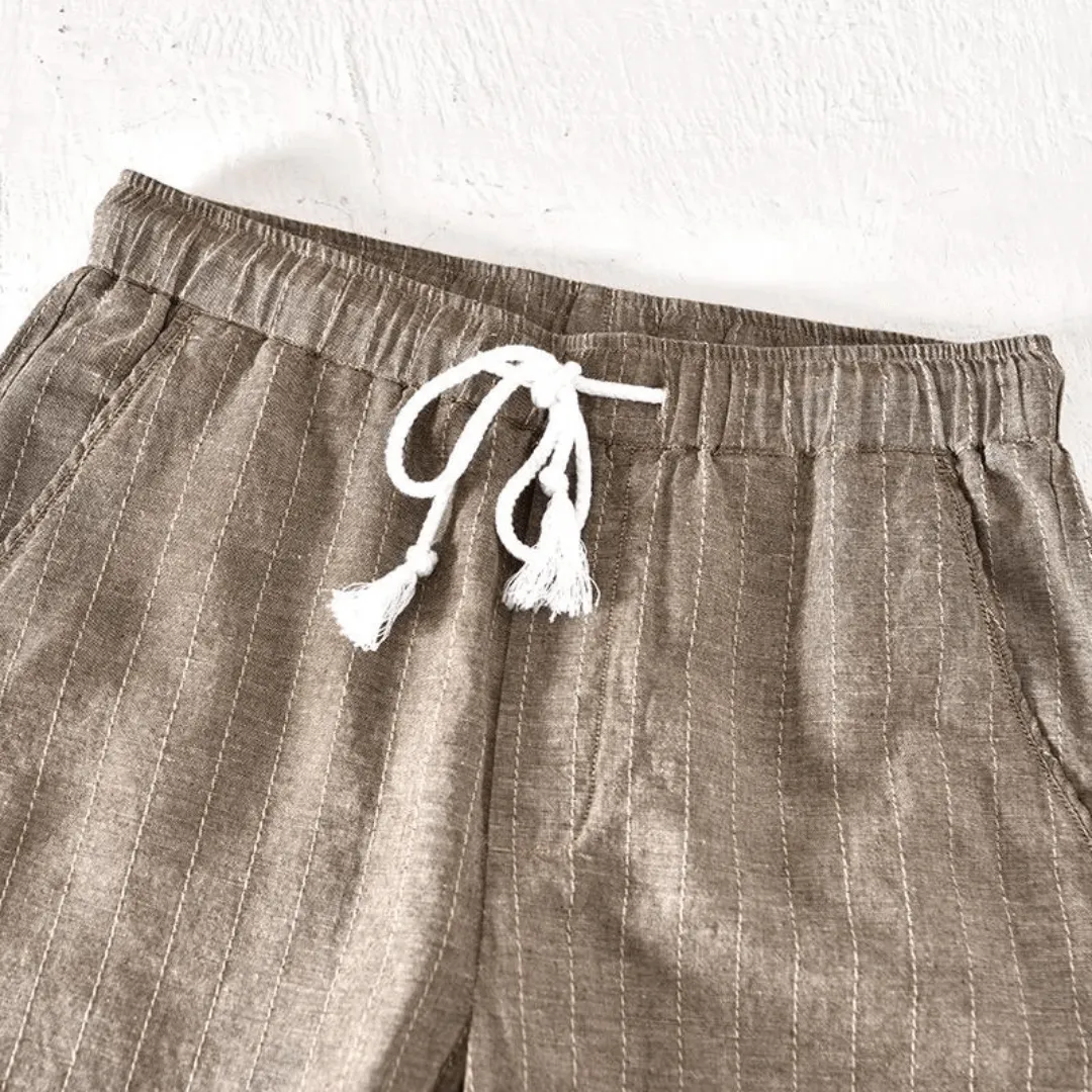 Men's Linen Blend Casual Summer Shorts