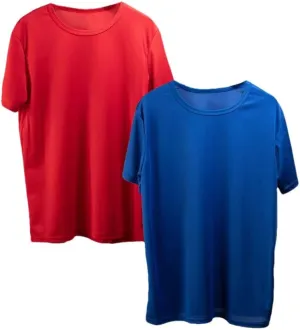 Men's Quick Dry Gym Shirts 2 Pack Workout Tees for Running Fitness Summer Short Sleeve Athletic Tops