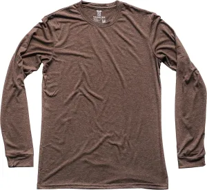 Men's Tall Slim-Fit Long Sleeve Crewneck T-Shirt, Super Soft Poly Blend Long Tee