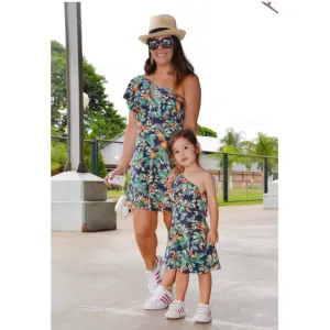 Mom & Me One Shoulder Floral Dress