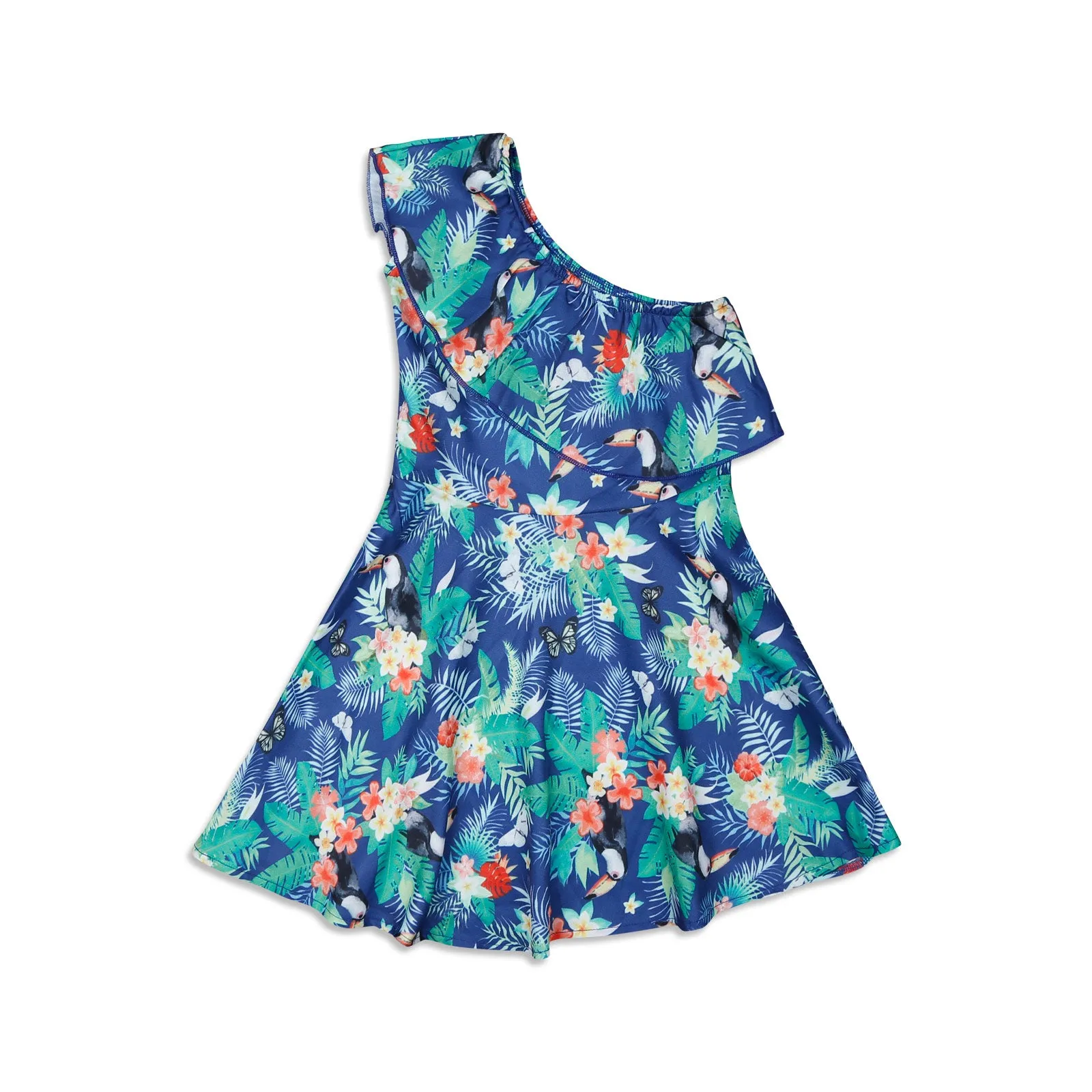 Mom & Me One Shoulder Floral Dress