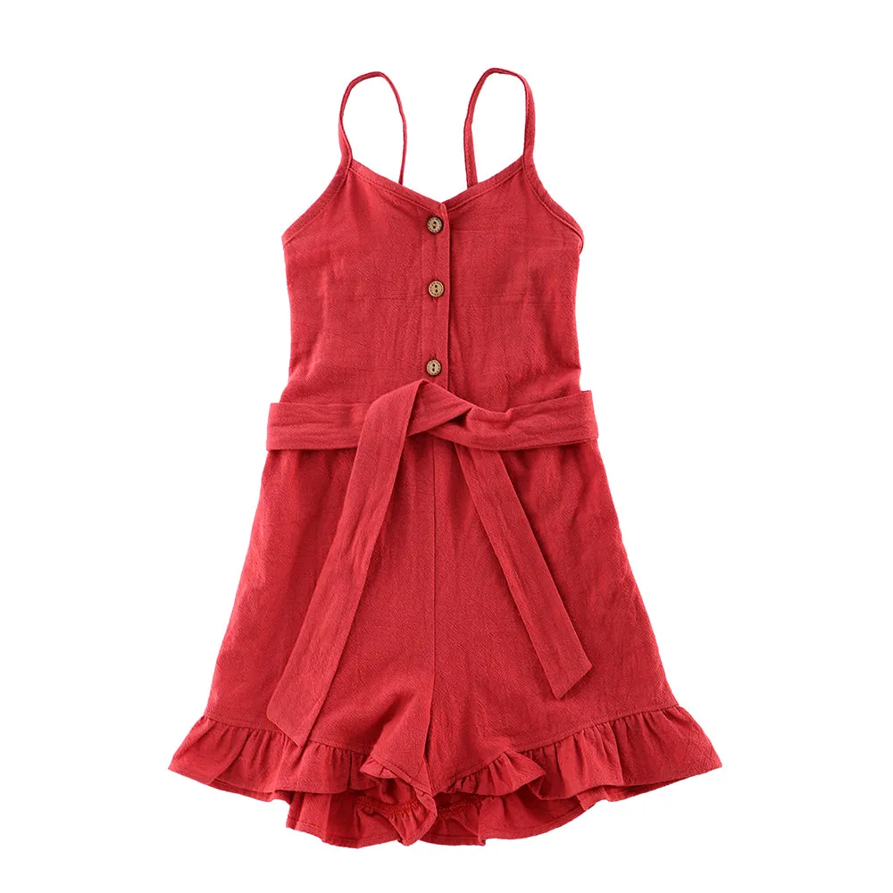 Mom and Me Spaghetti Strap Button Up Jumpsuit