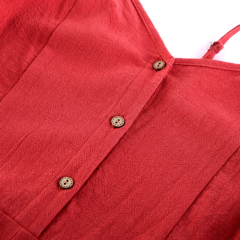 Mom and Me Spaghetti Strap Button Up Jumpsuit