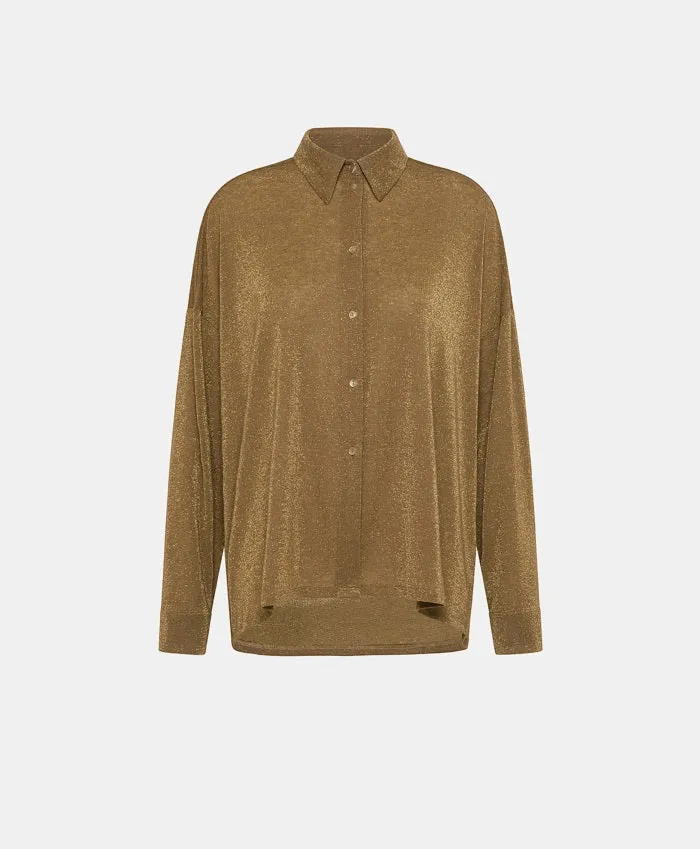 MOMONI - LUCCIOLA SHIRT IN LUREX JERSEY