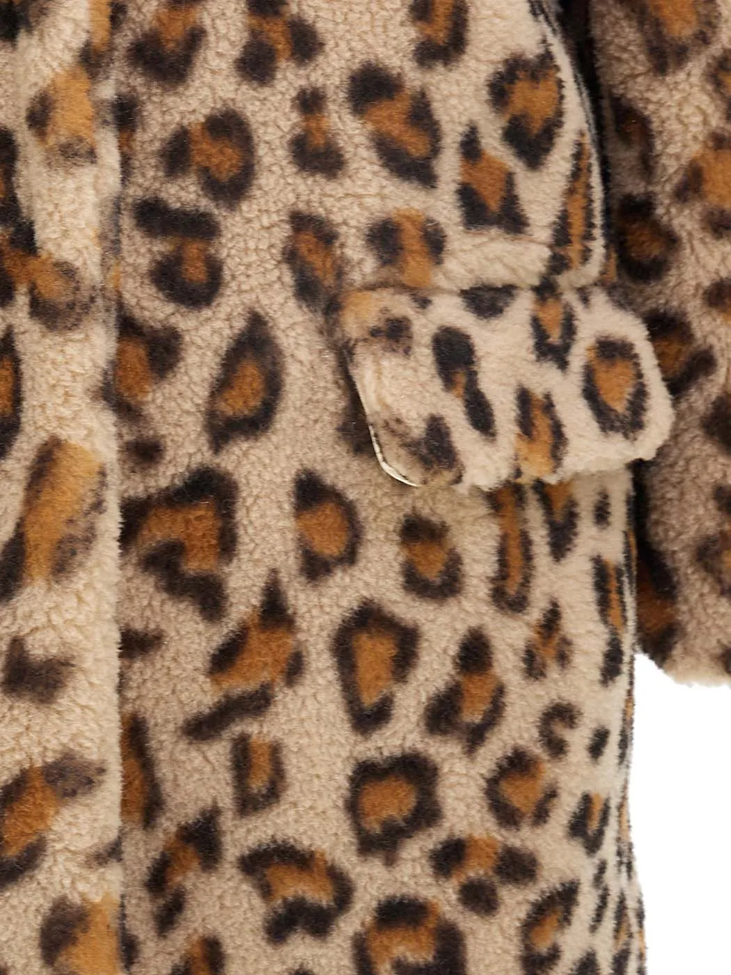 MONNALISA Animal print plush coat