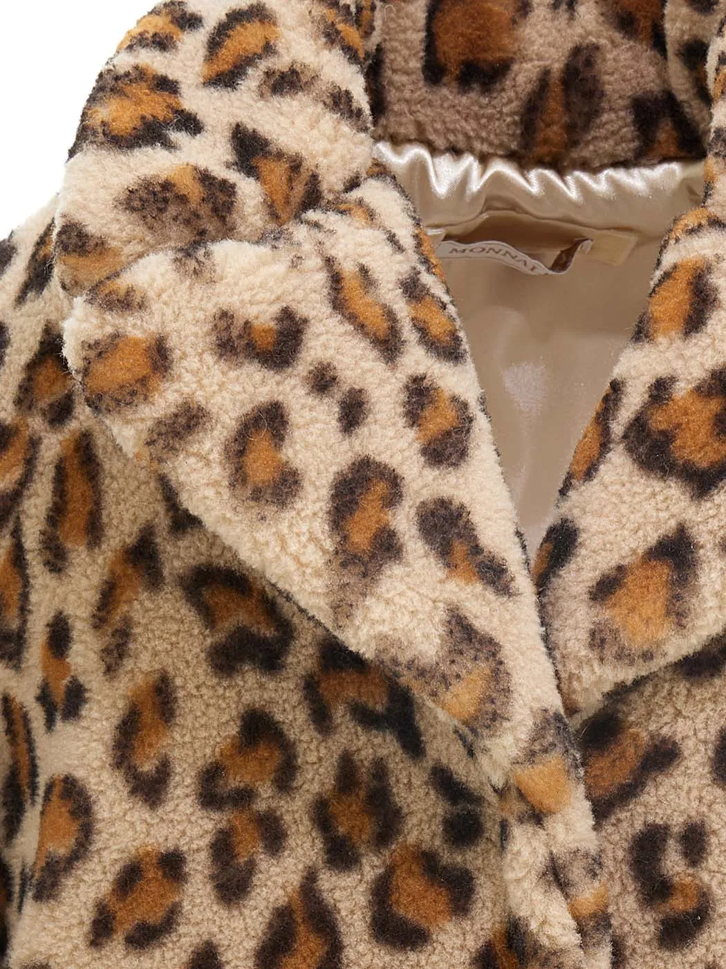 MONNALISA Animal print plush coat