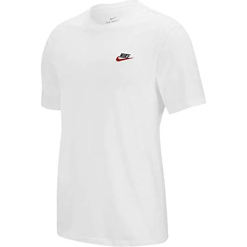 Nike Men's NSW Club Tee X-Large - White, Black, University Red