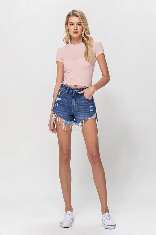 Olivia Destroyed Hem Boyfriend Shorts