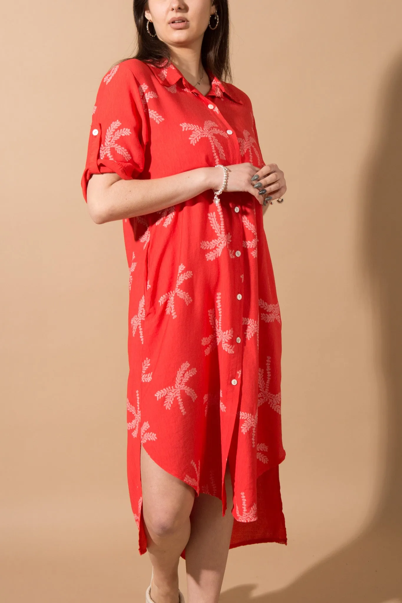 Palm Tree Long Shirt