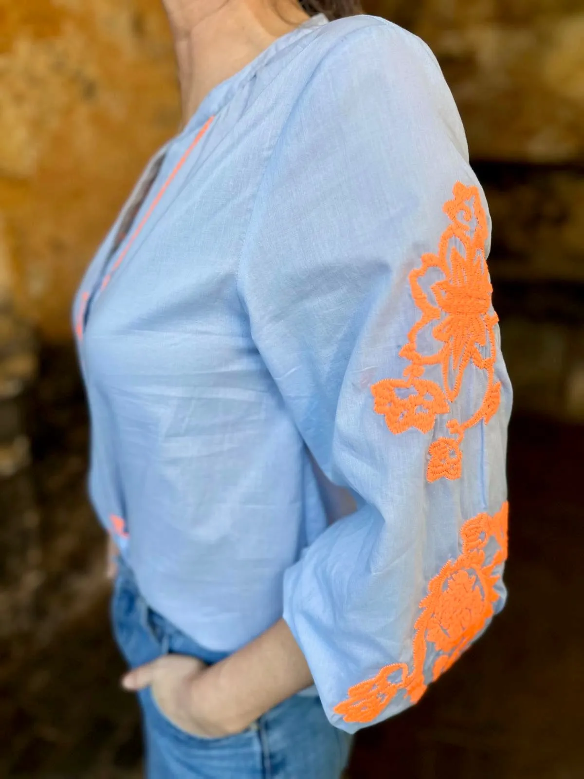 Peeta Embroidered Blouse