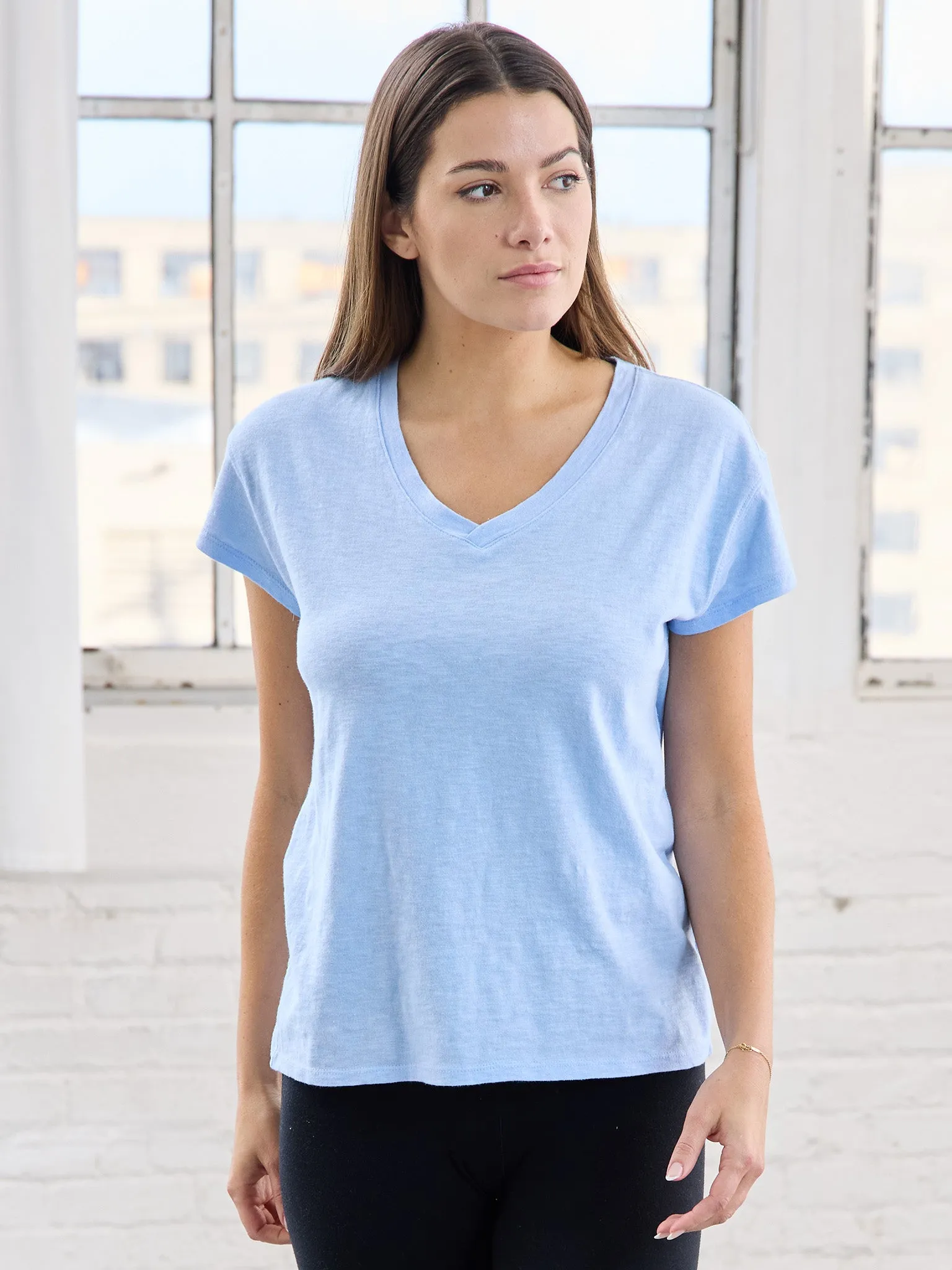 Pigment Dyed V-Neck Tee