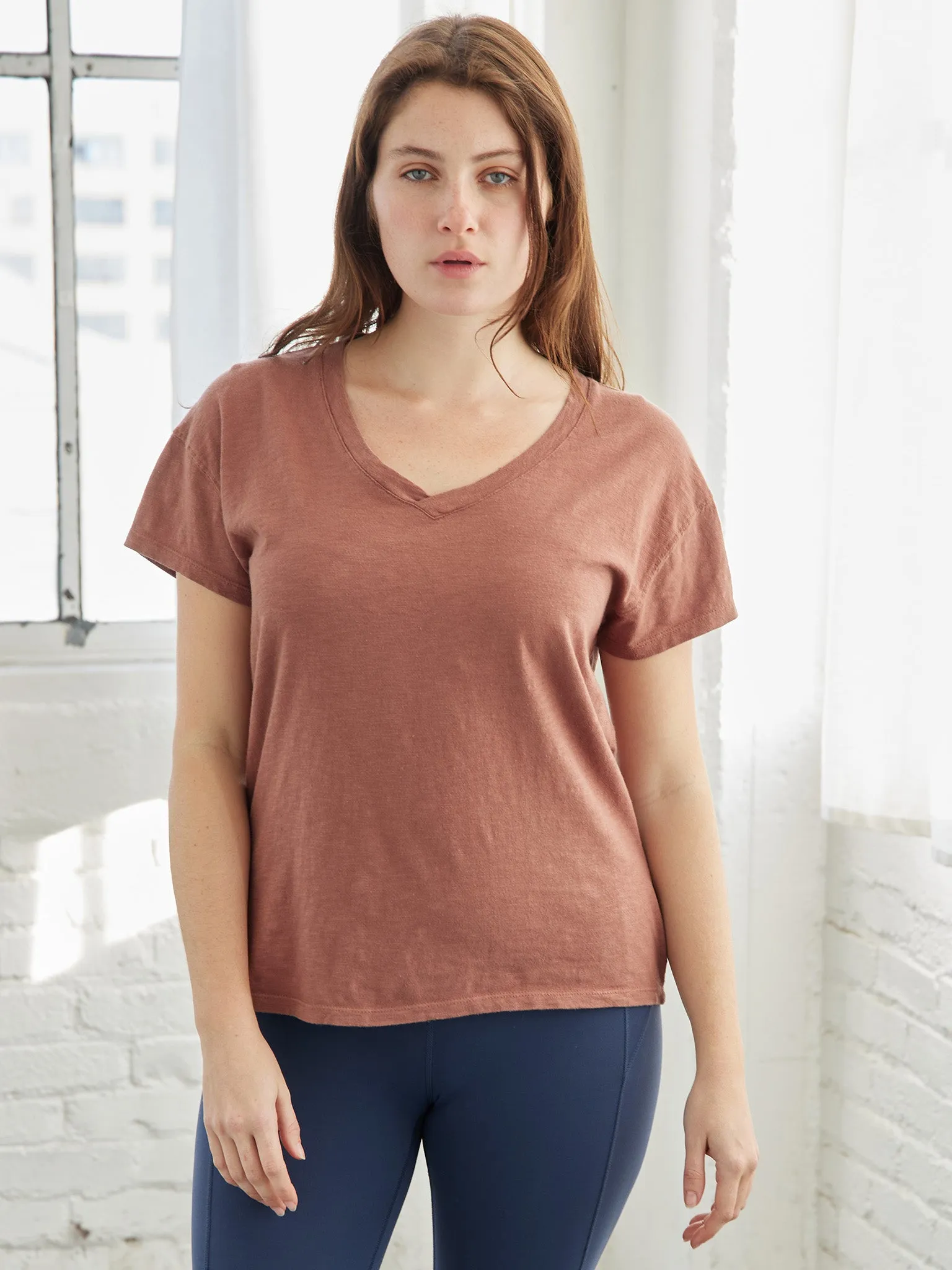 Pigment Dyed V-Neck Tee