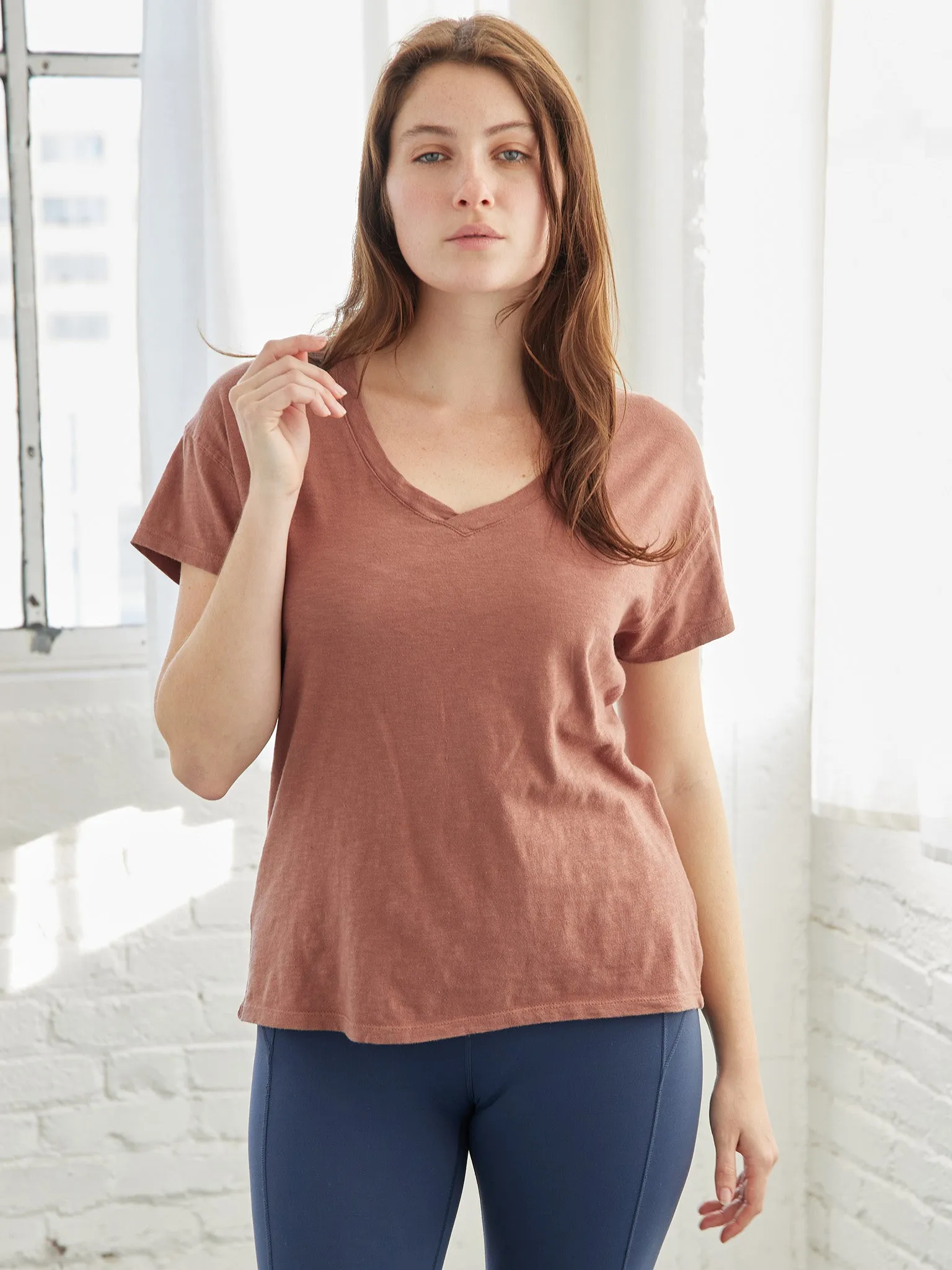 Pigment Dyed V-Neck Tee