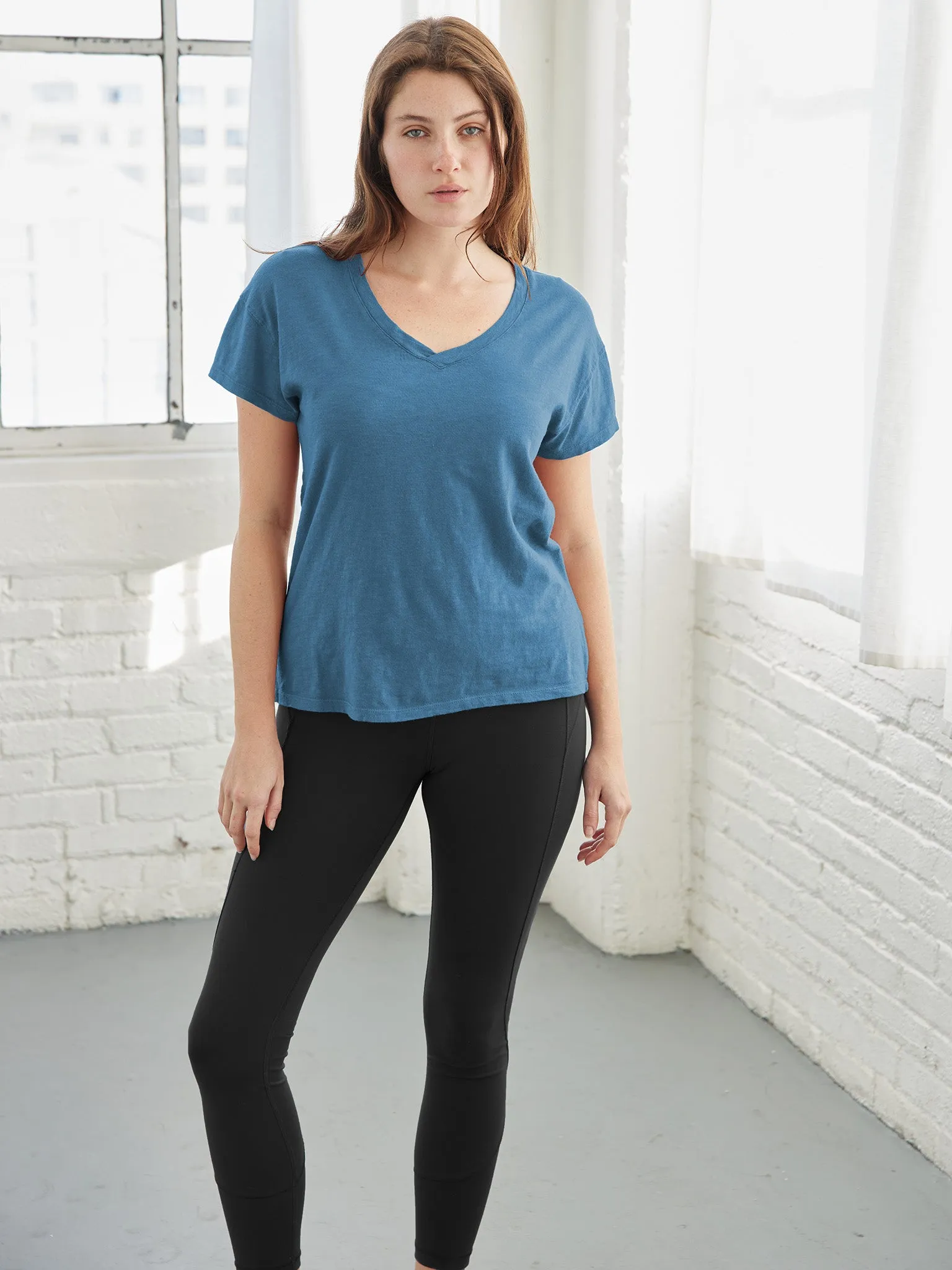 Pigment Dyed V-Neck Tee