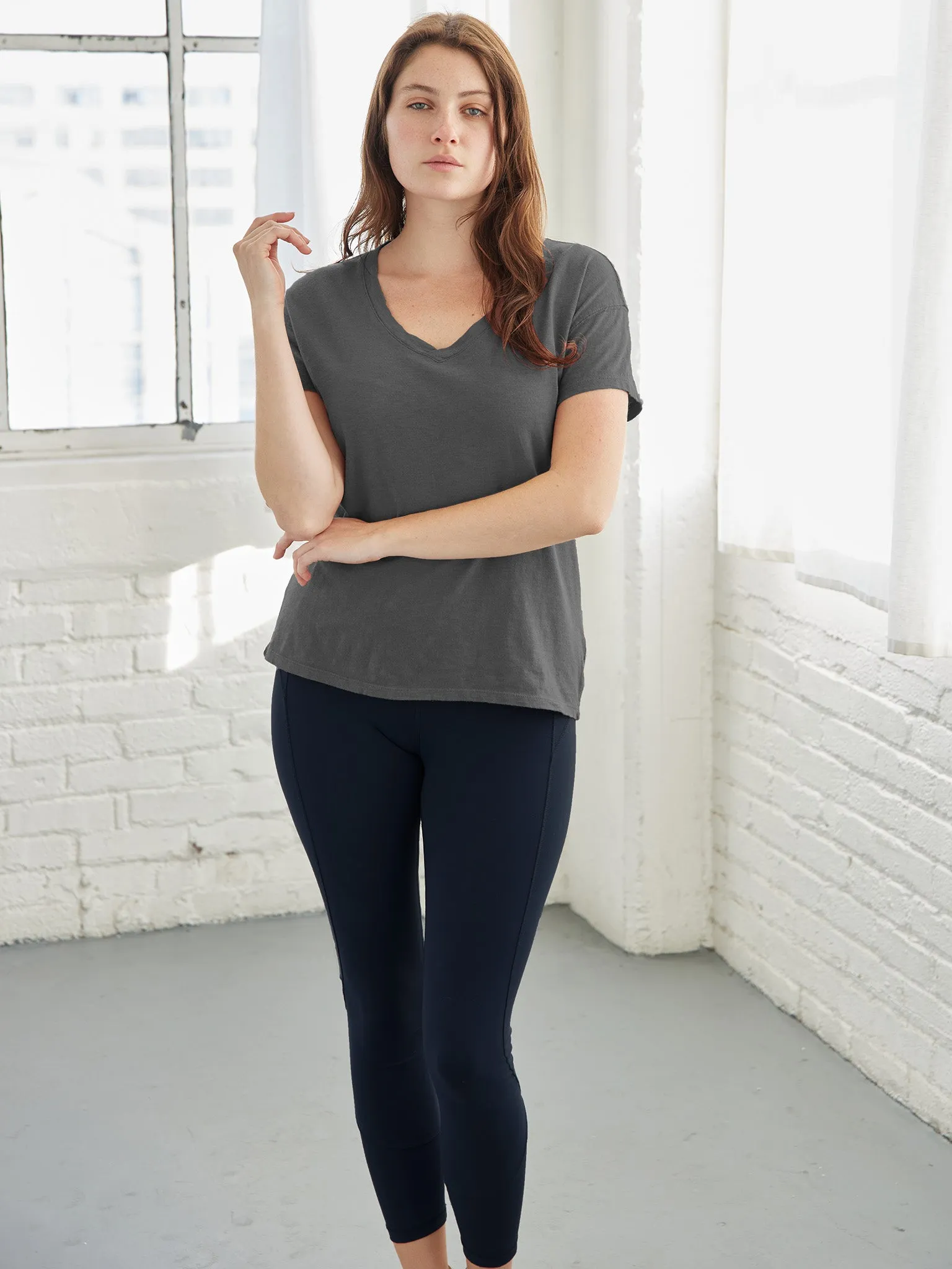 Pigment Dyed V-Neck Tee